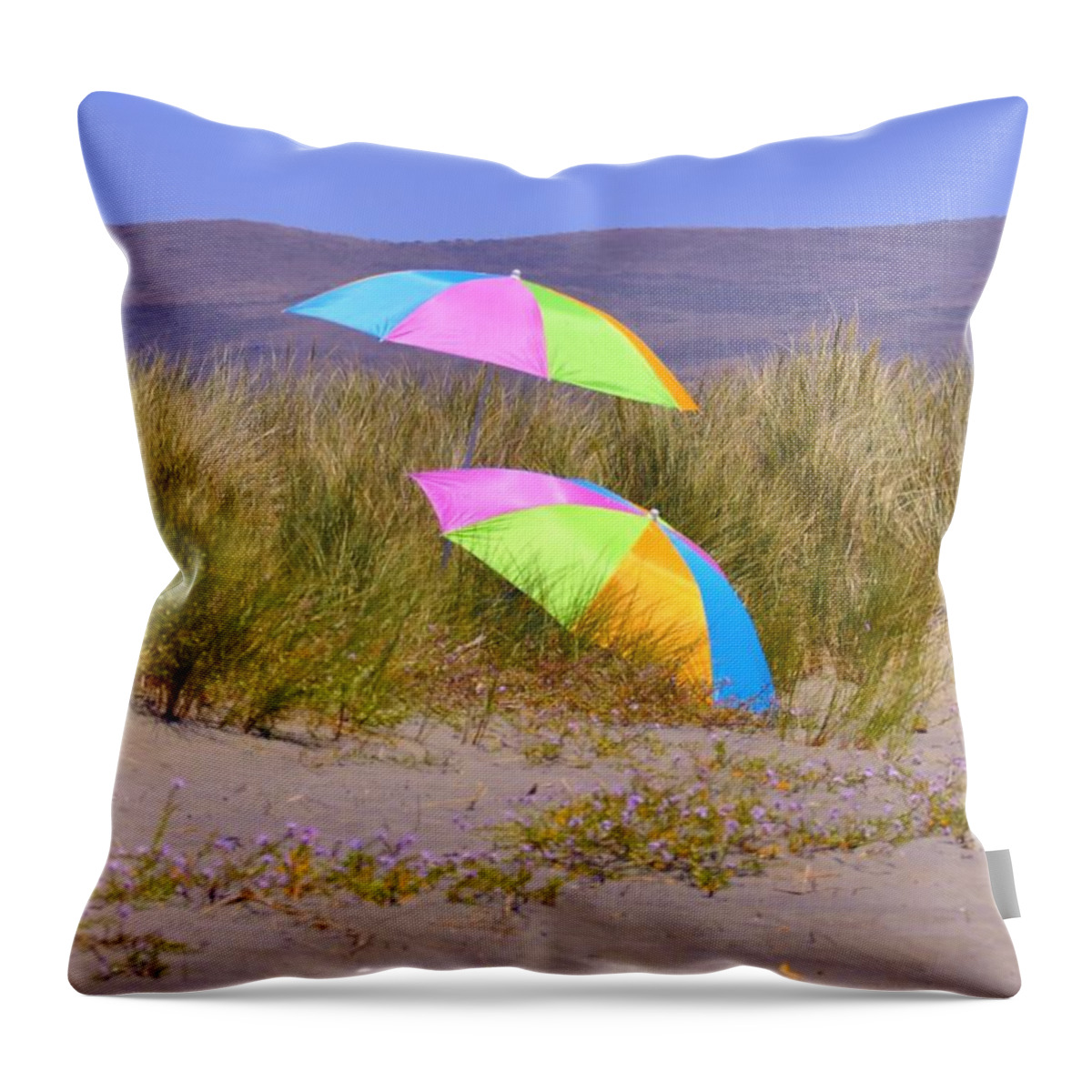 Beach Throw Pillow featuring the photograph Beach Life by Mark Valentine