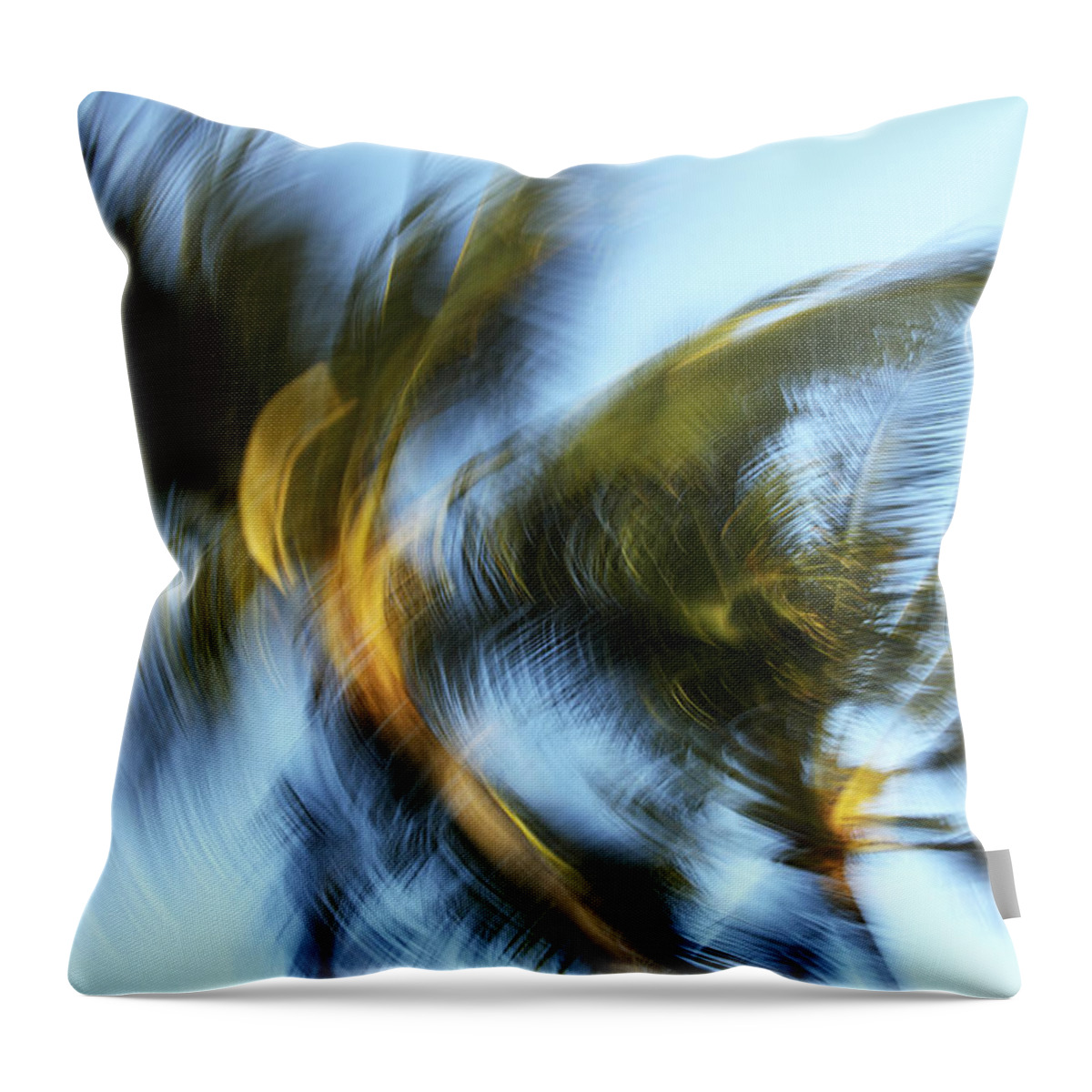 Abstract Throw Pillow featuring the photograph Blurred Palm Trees #1 by Vince Cavataio - Printscapes