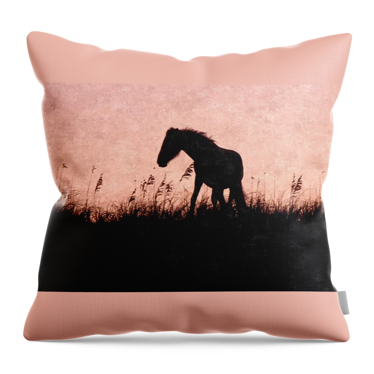 Mustang Throw Pillow featuring the photograph Captured Forever #1 by Kim Galluzzo