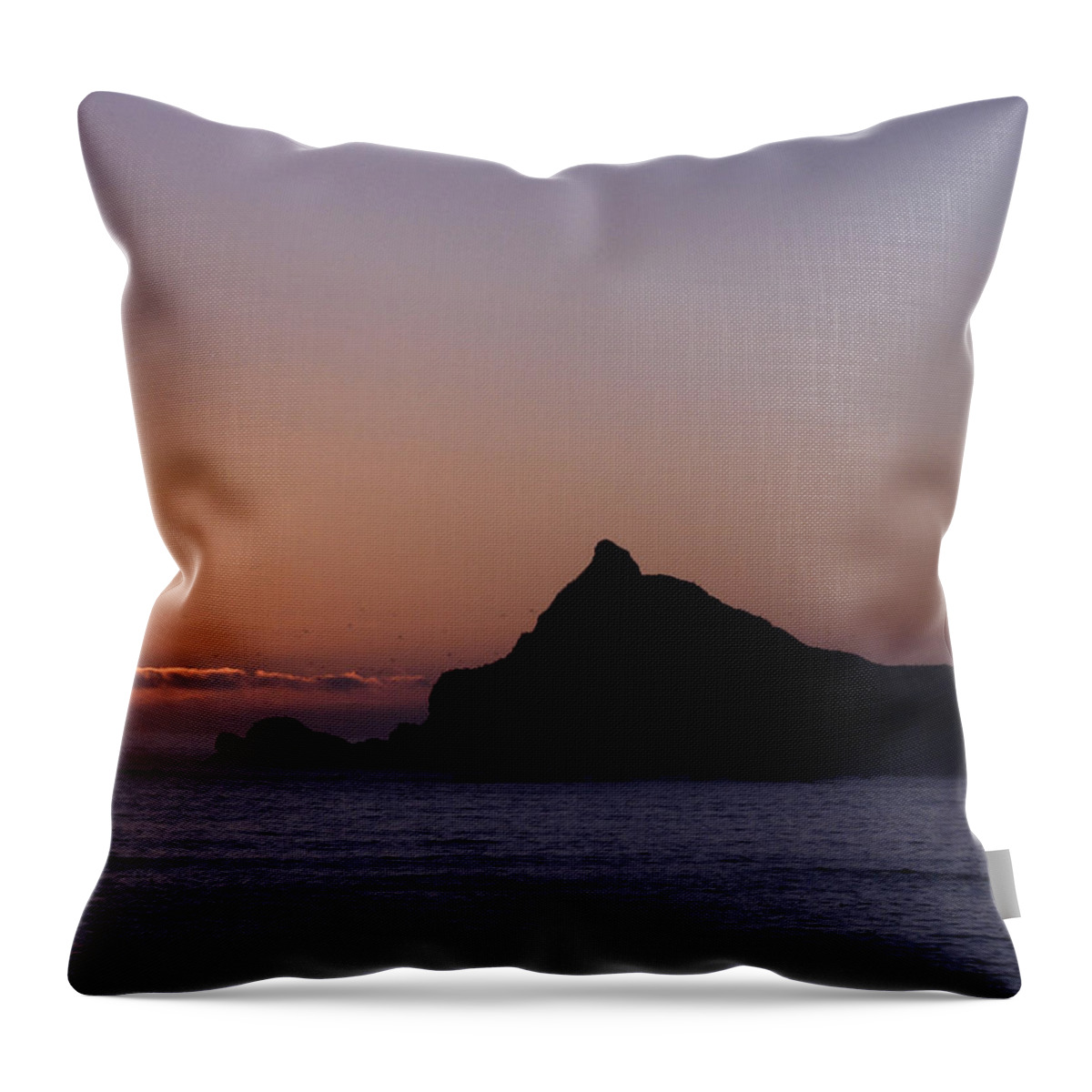 Castle Rock Throw Pillow featuring the photograph Castle Rock Sunset #1 by Betty Depee