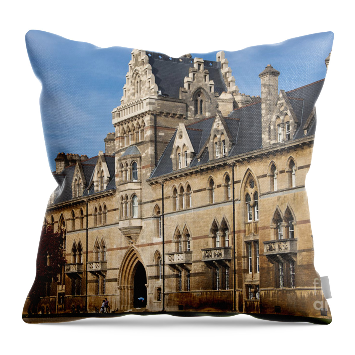 Britain Throw Pillow featuring the photograph Christchurch college #1 by Andrew Michael