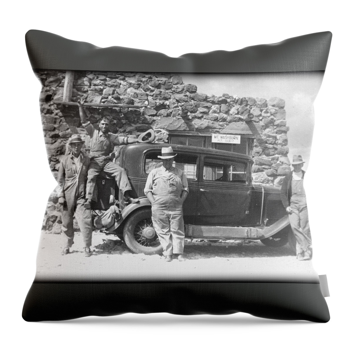 Mt Washburn Throw Pillow featuring the photograph Depression Travlers by Bonfire Photography