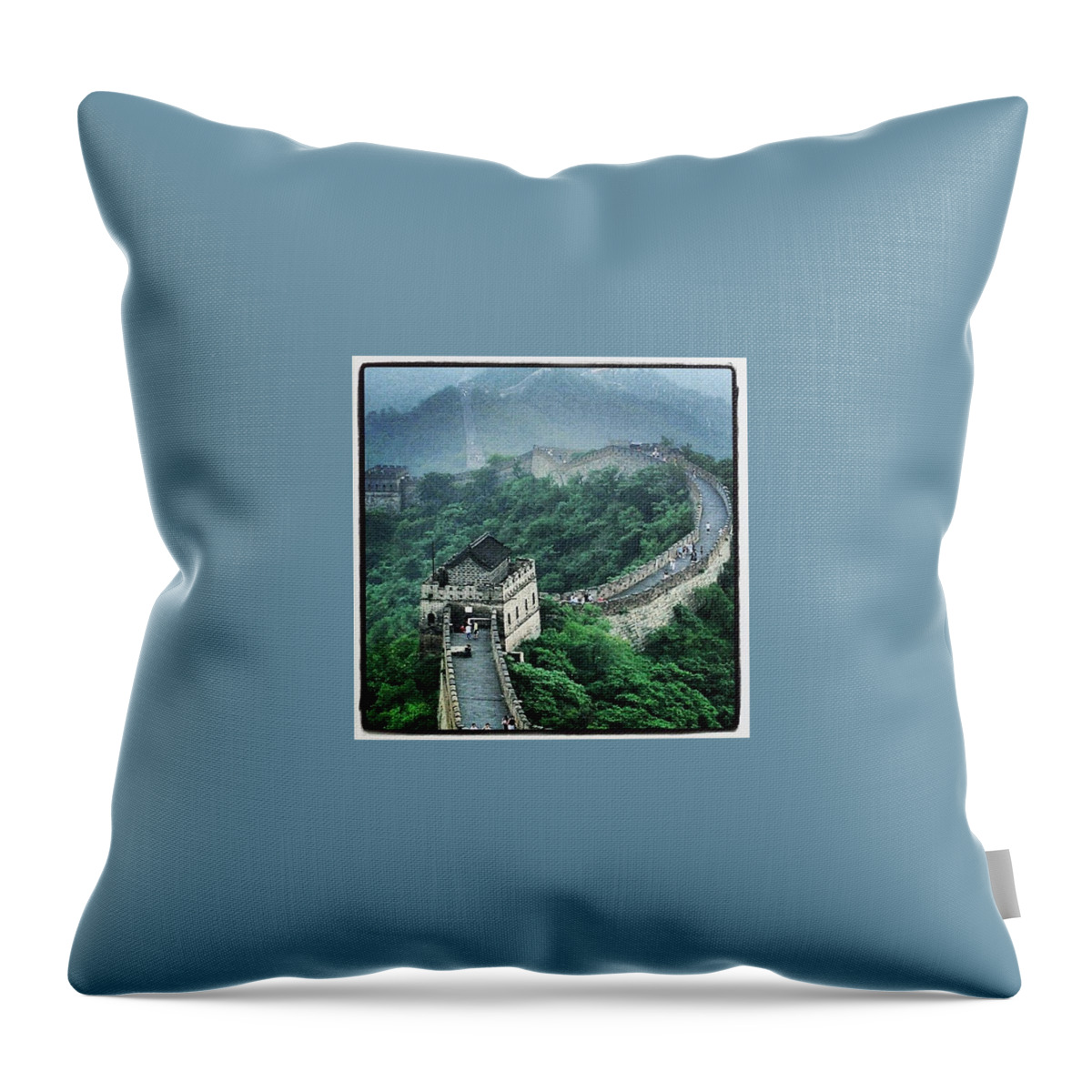 Hkellex13 Throw Pillow featuring the photograph Great Wall #1 by Lorelle Phoenix