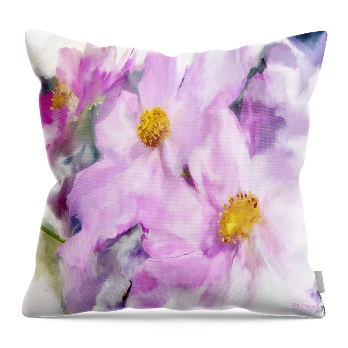 Ebsq Throw Pillow featuring the digital art In the PInk by Dee Flouton