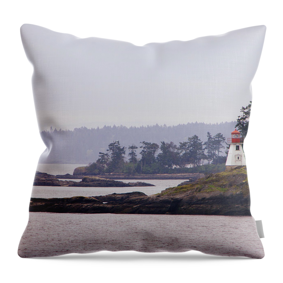 Lighthouse Throw Pillow featuring the photograph Island Lighthouse by Marilyn Wilson