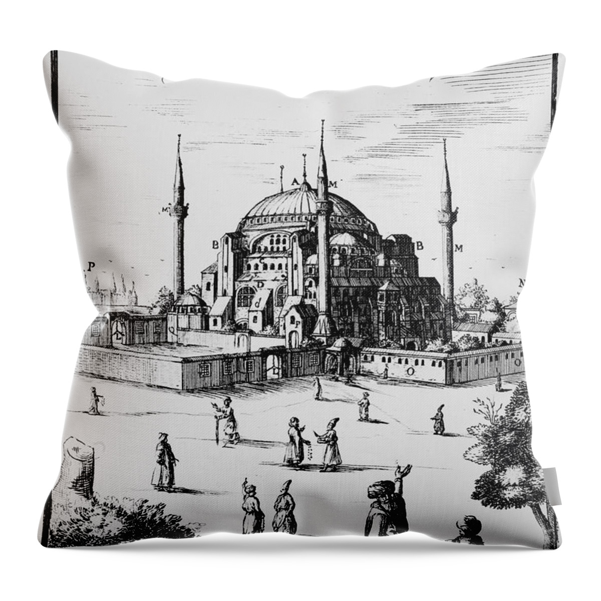 1680 Throw Pillow featuring the photograph Istanbul: Hagia Sophia #1 by Granger