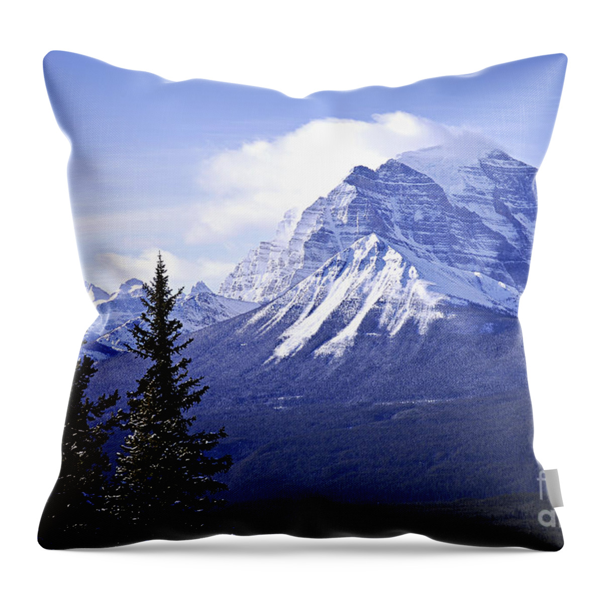 Mountain Throw Pillow featuring the photograph Mountain landscape #1 by Elena Elisseeva