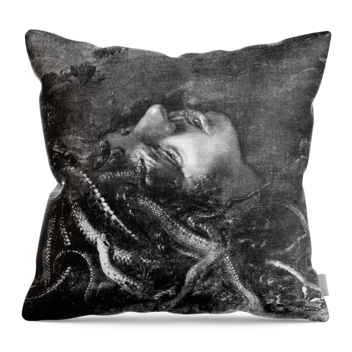 15th Century Throw Pillow featuring the photograph Mythology: Medusa #1 by Granger