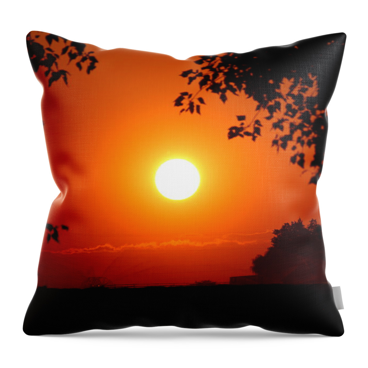 Oregon Throw Pillow featuring the photograph Oregon Sunset #1 by Jo Sheehan