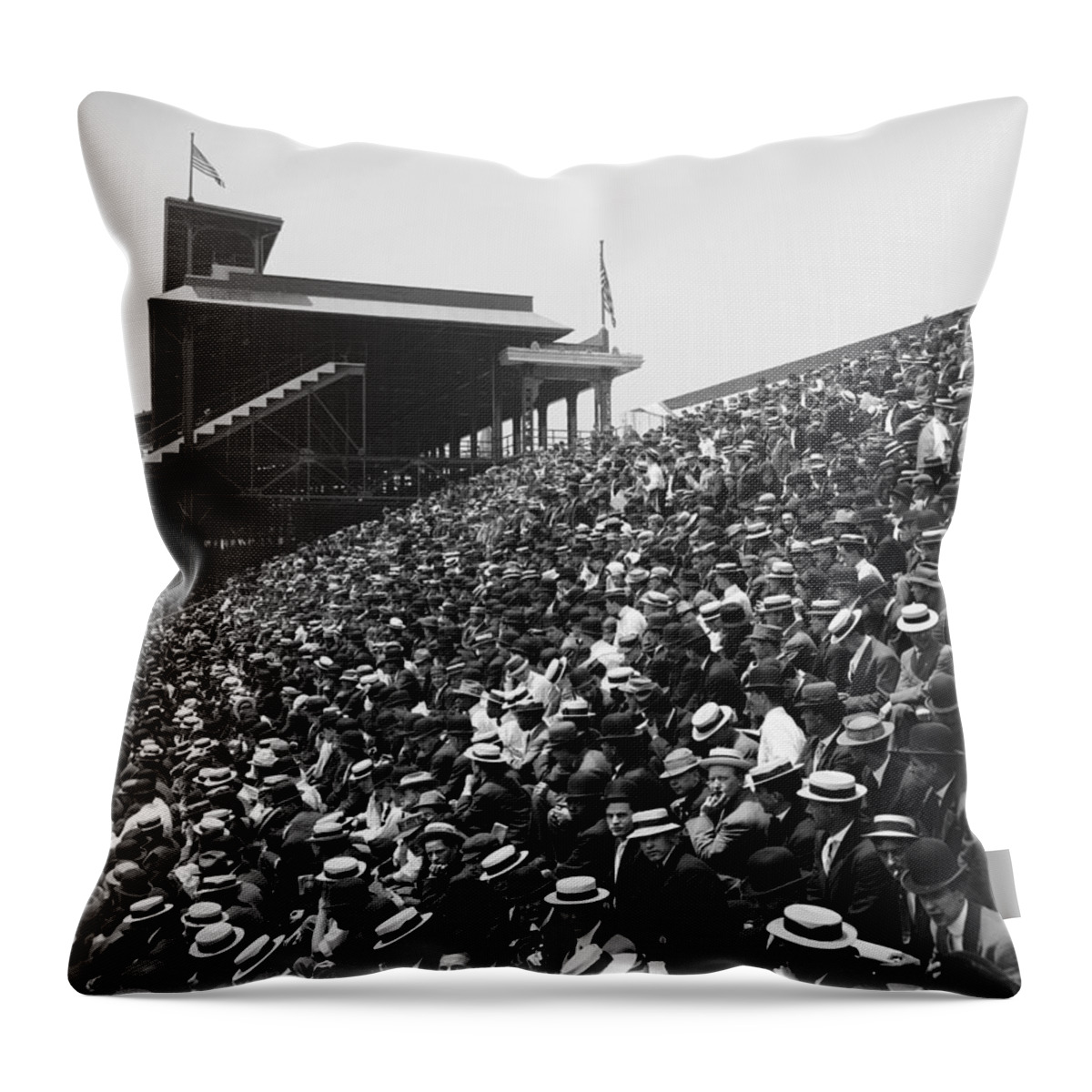 1910 Throw Pillow featuring the photograph Pittsburgh: Forbes Field #1 by Granger