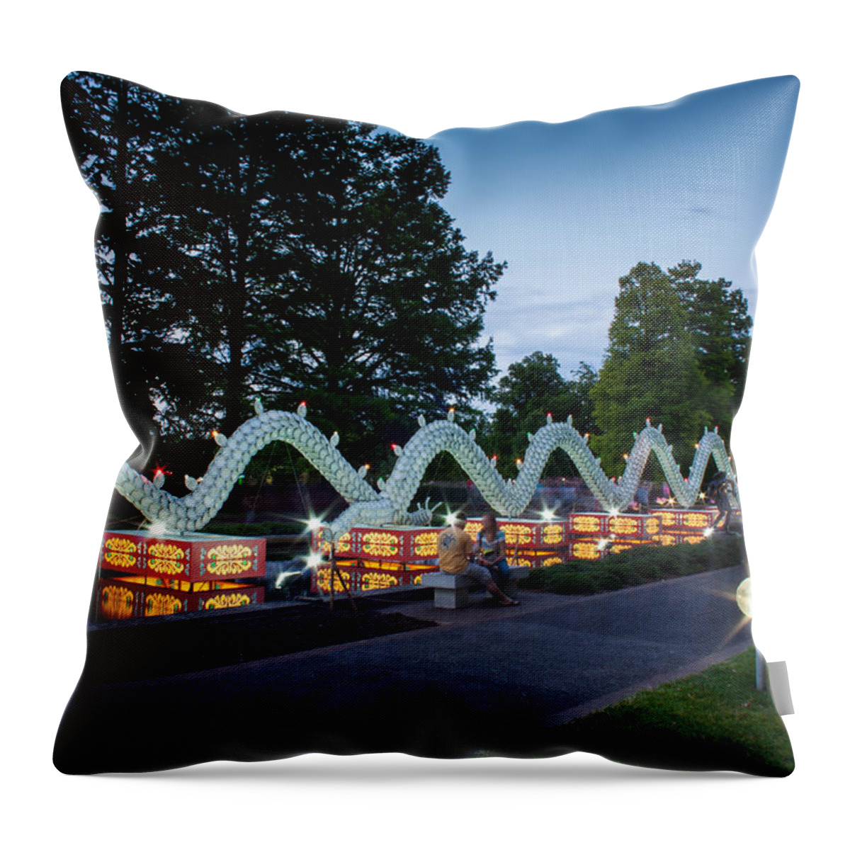 Art Throw Pillow featuring the photograph Porcelain Dragon #1 by Semmick Photo