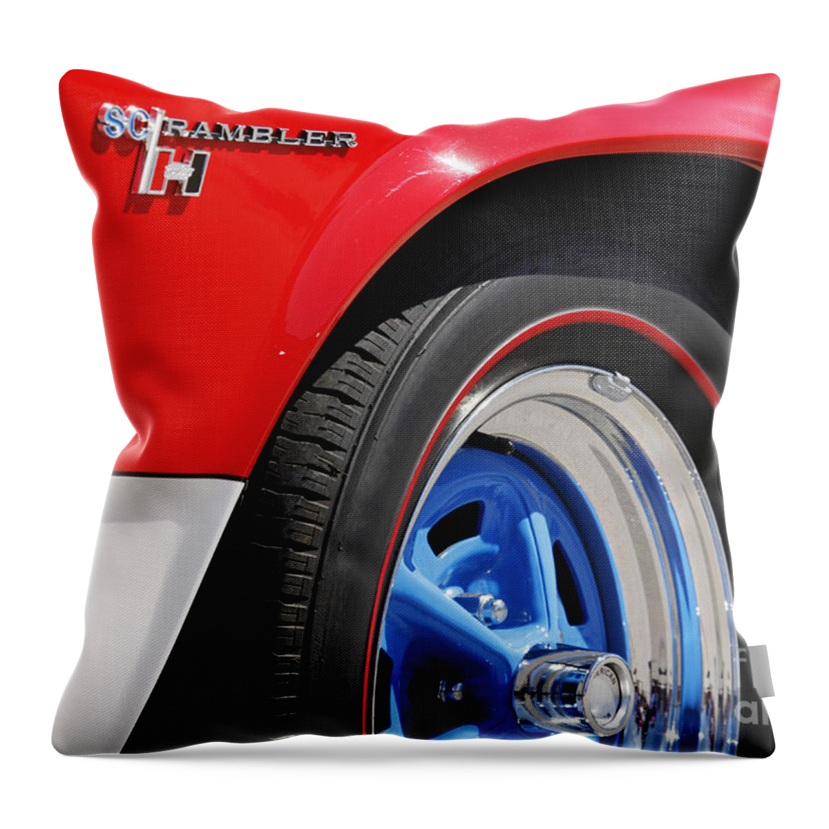 Transportation Throw Pillow featuring the photograph Red White and Blue #1 by Dennis Hedberg