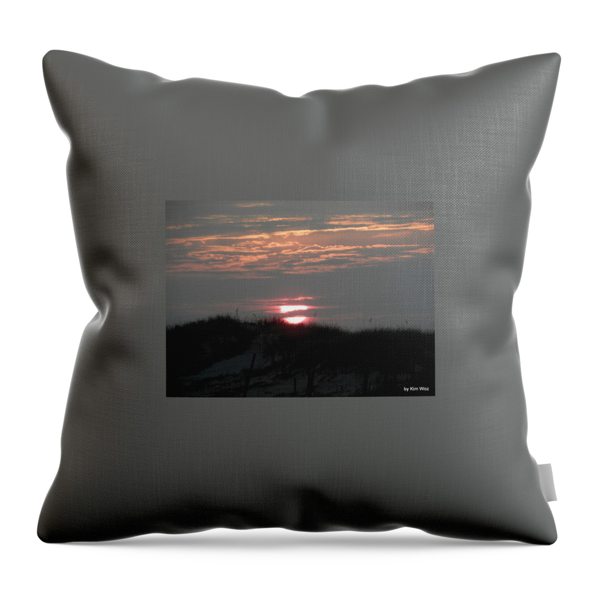 Sunrise Throw Pillow featuring the photograph Sunrise Over Carova #1 by Kim Galluzzo