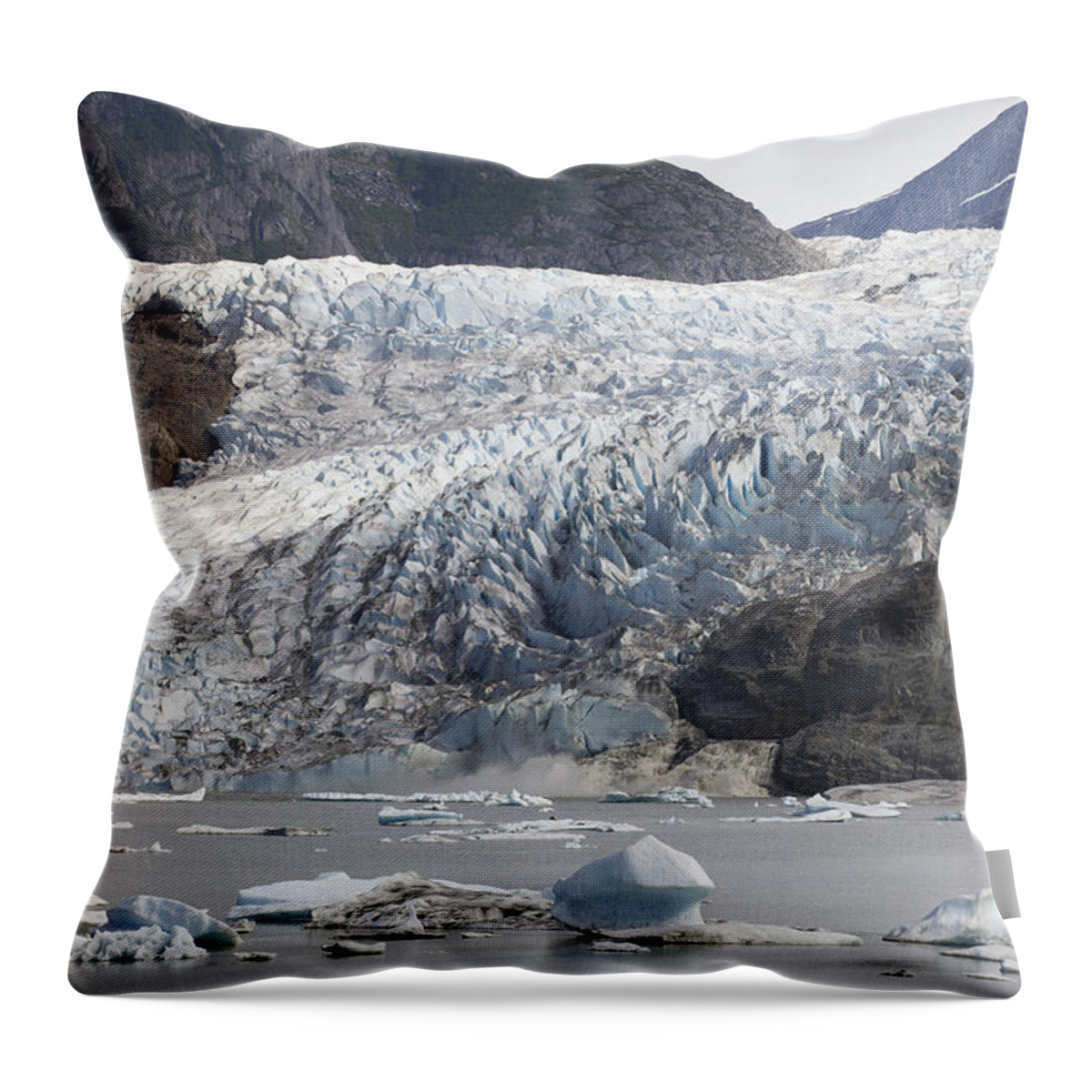 Mp Throw Pillow featuring the photograph Terminal Moraine And Glacial Lake #1 by Matthias Breiter