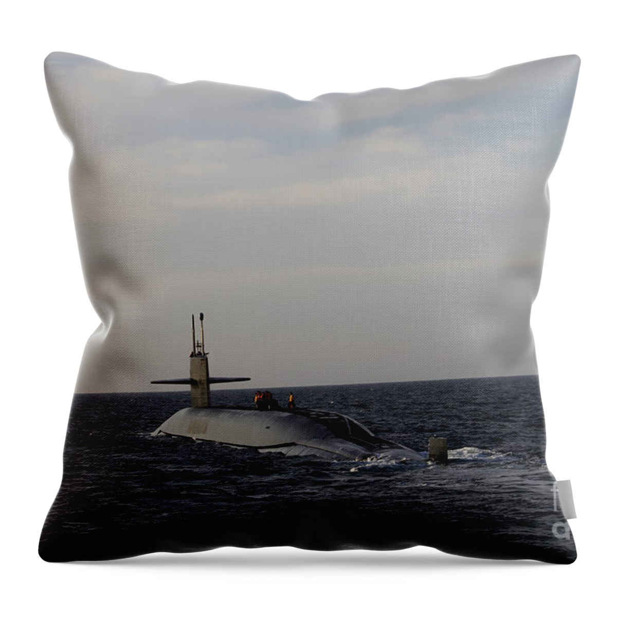 Submarine Throw Pillow featuring the photograph The Ballistic Missile Submarine Uss #1 by Stocktrek Images