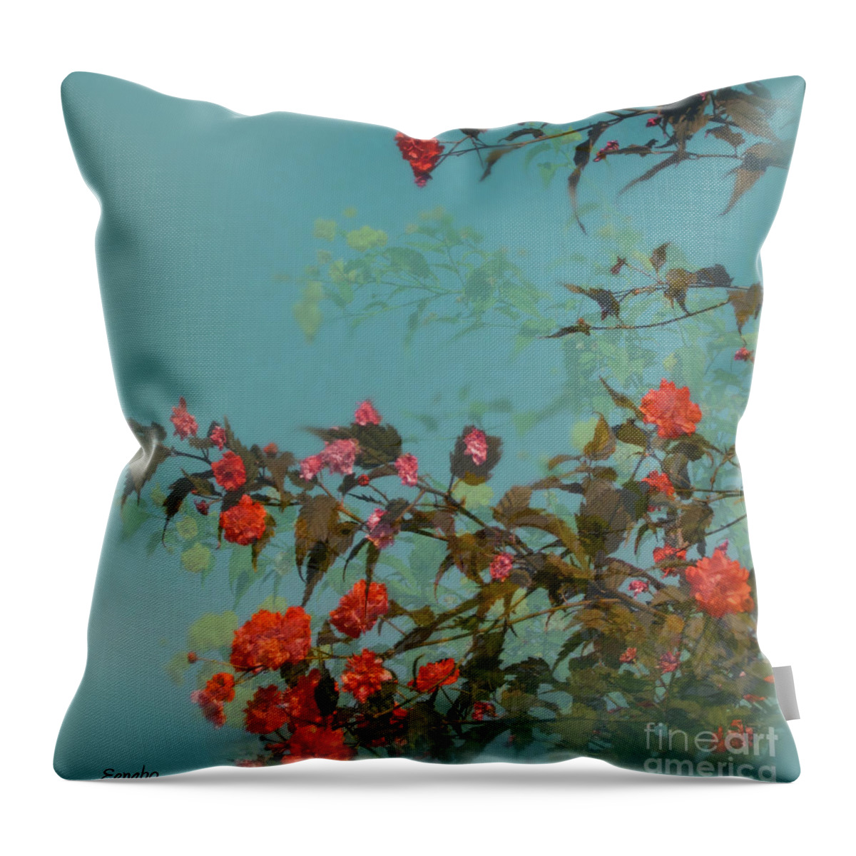 Roses Throw Pillow featuring the photograph The End of Summer #1 by Eena Bo