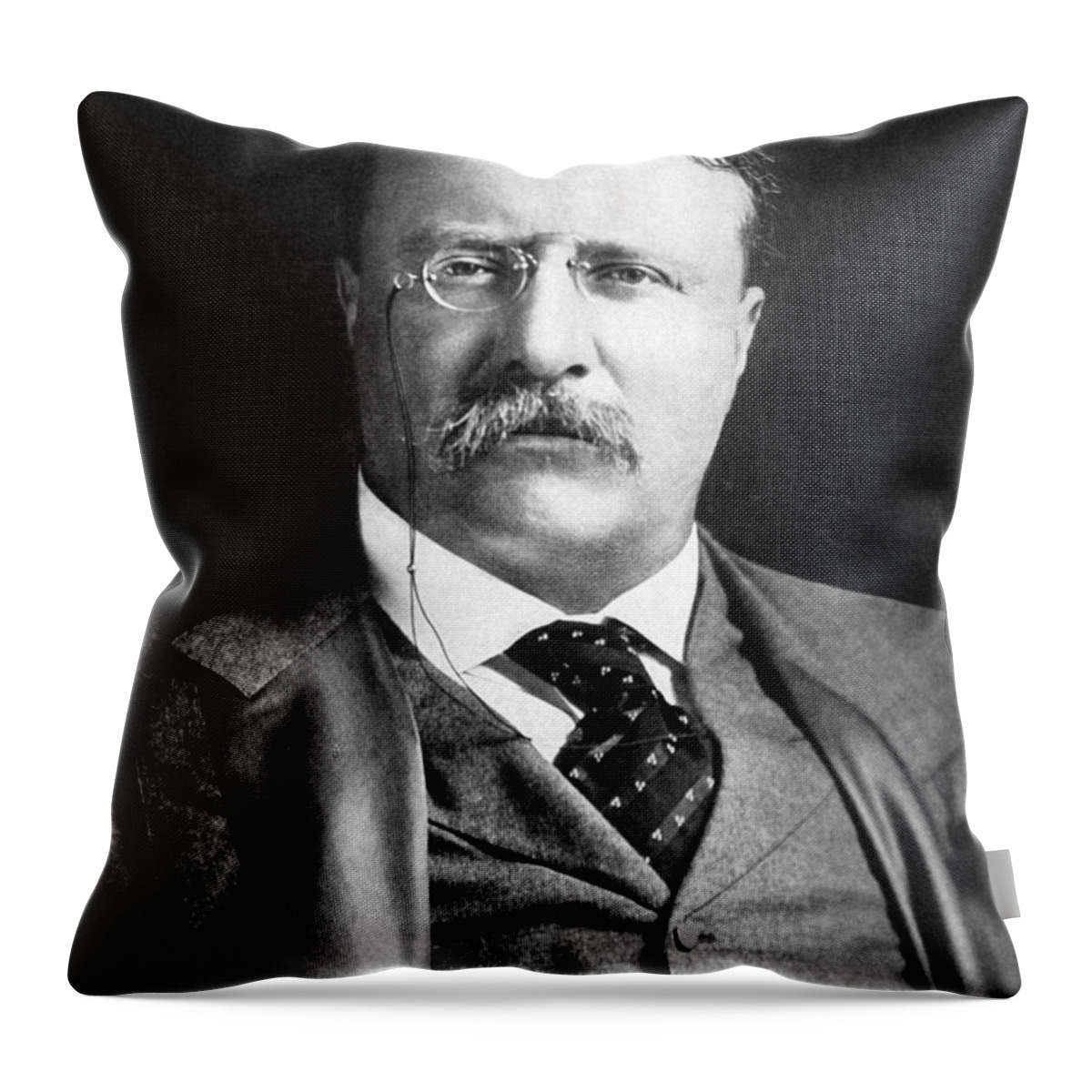 History Throw Pillow featuring the photograph Theodore Roosevelt, 26th American #1 by Science Source