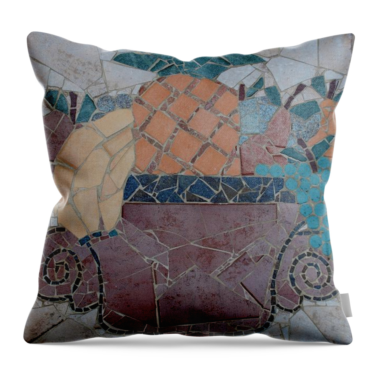 Fruit Throw Pillow featuring the photograph Tiled Fruit #1 by Rob Hans
