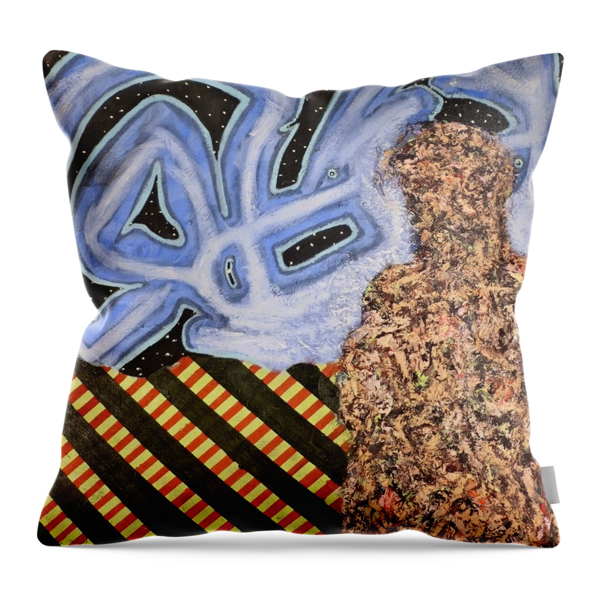  Throw Pillow featuring the painting Train 2 #1 by JC Armbruster