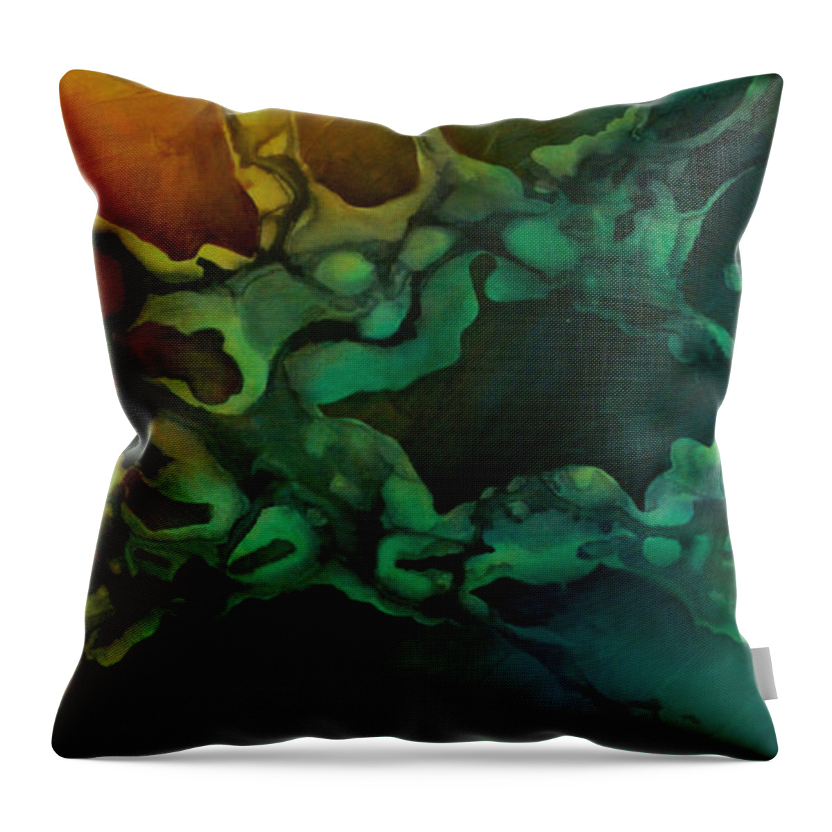 Abstract. Art Throw Pillow featuring the painting Twilight #1 by Michael Lang