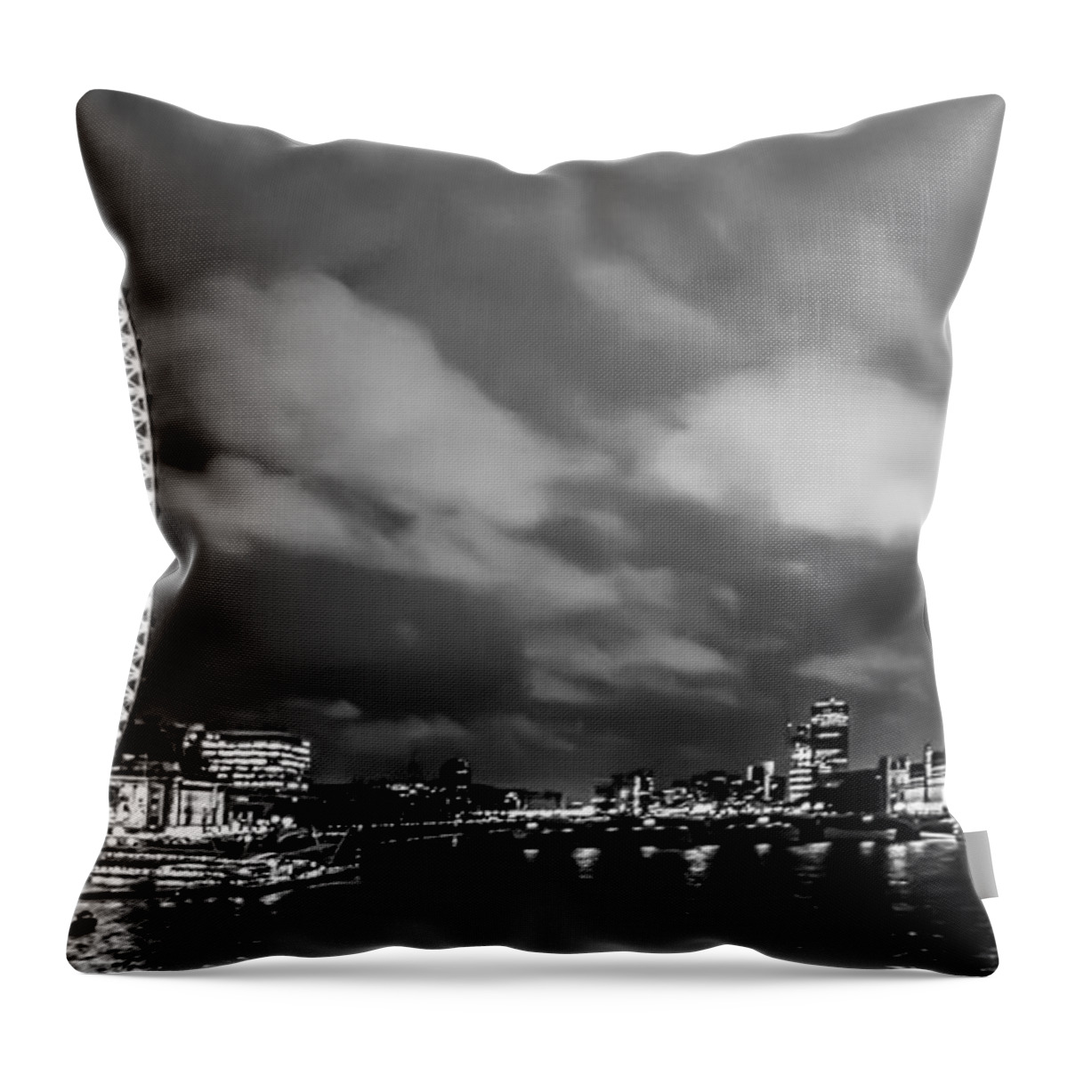 Millennium Wheel Throw Pillow featuring the photograph Westminster #1 by Dawn OConnor