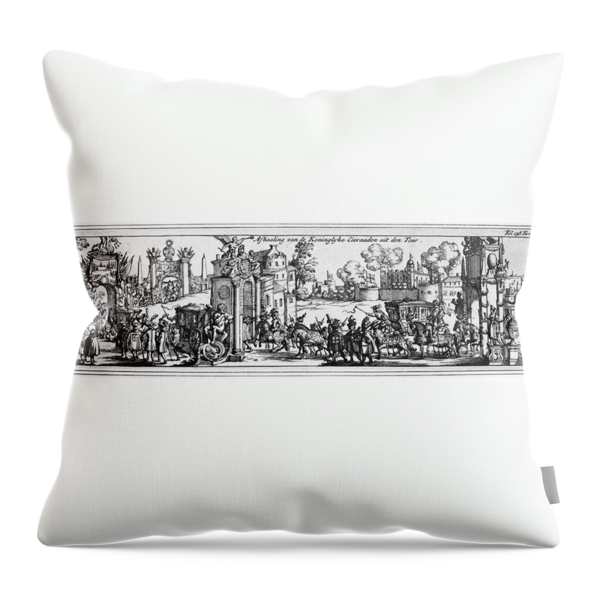 1689 Throw Pillow featuring the photograph William IIi And Queen Mary #1 by Granger