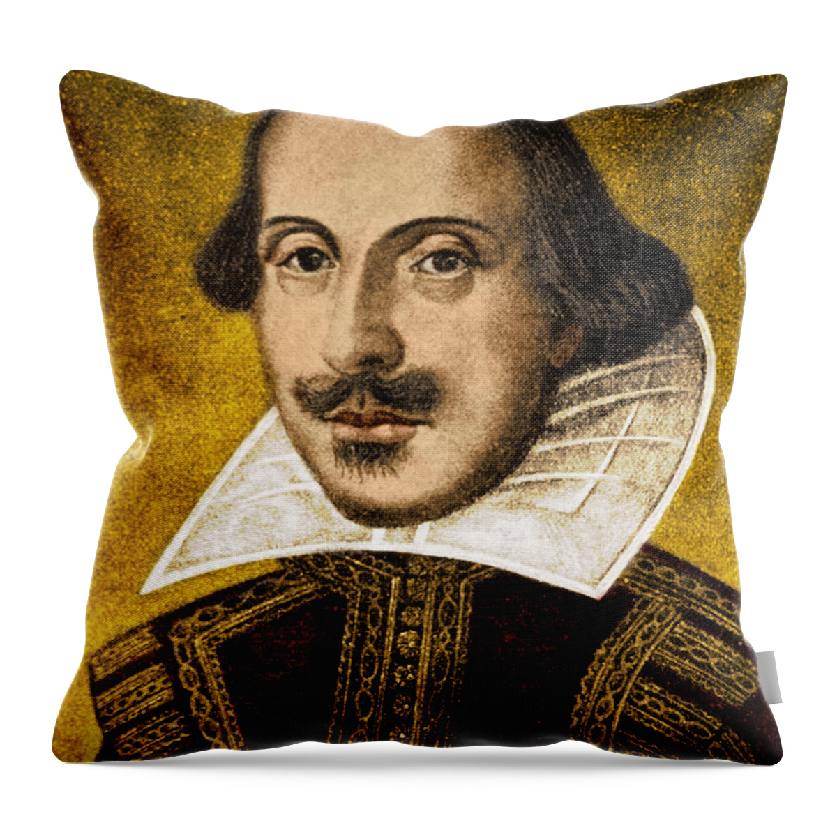 William Shakespeare Throw Pillow featuring the photograph William Shakespeare by Science Source