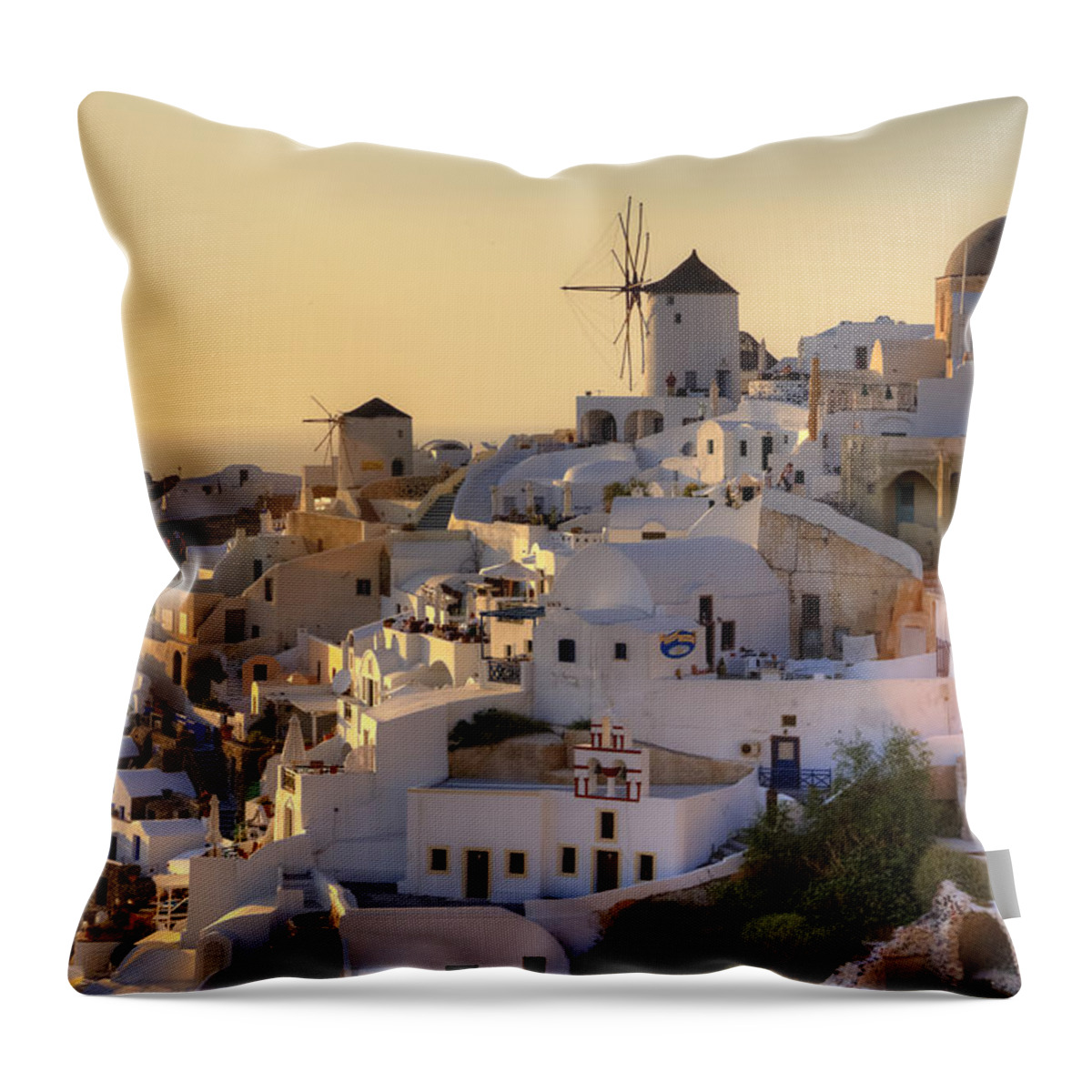 Oia Throw Pillow featuring the photograph Oia - Santorini #12 by Joana Kruse