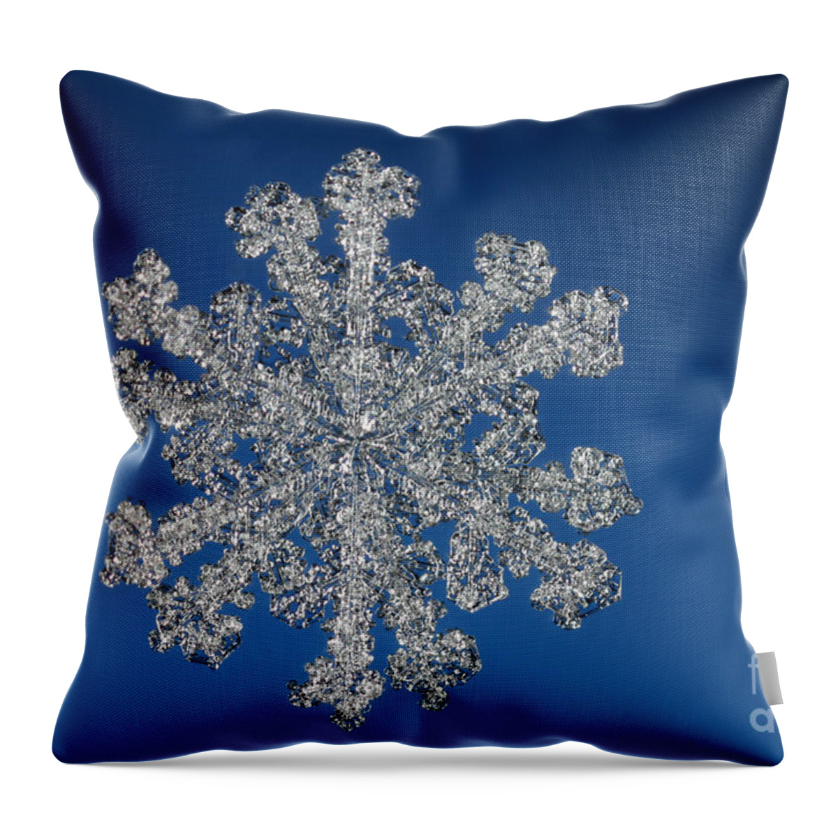 Snowflake Throw Pillow featuring the photograph Snowflake #131 by Ted Kinsman