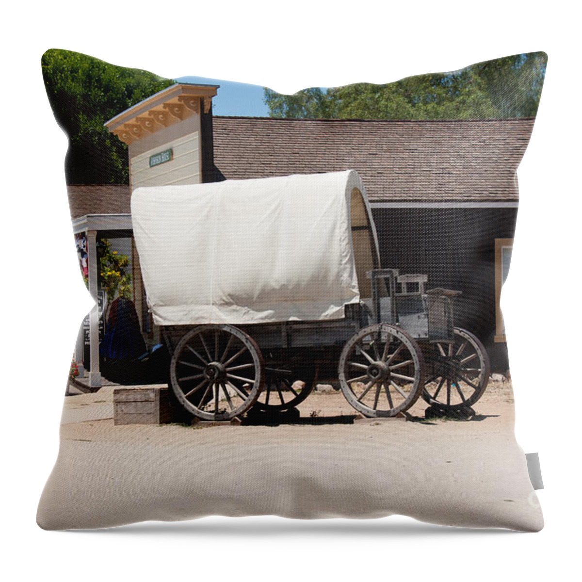 California Throw Pillow featuring the digital art Old Town San Diego #18 by Carol Ailles