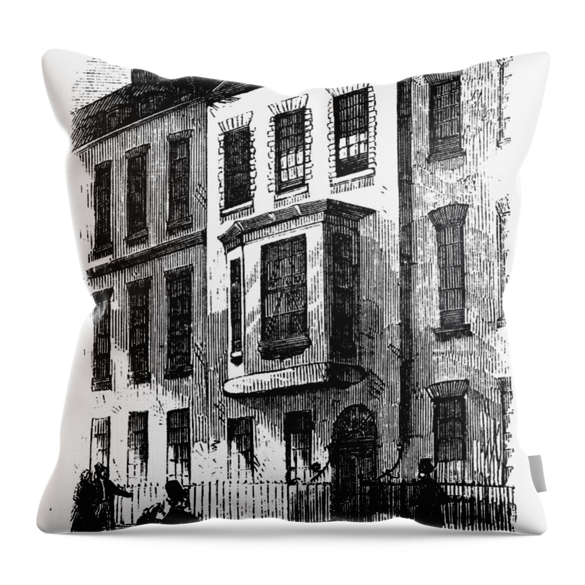 1760 Throw Pillow featuring the photograph Benjamin Franklin (1706-1790) #19 by Granger