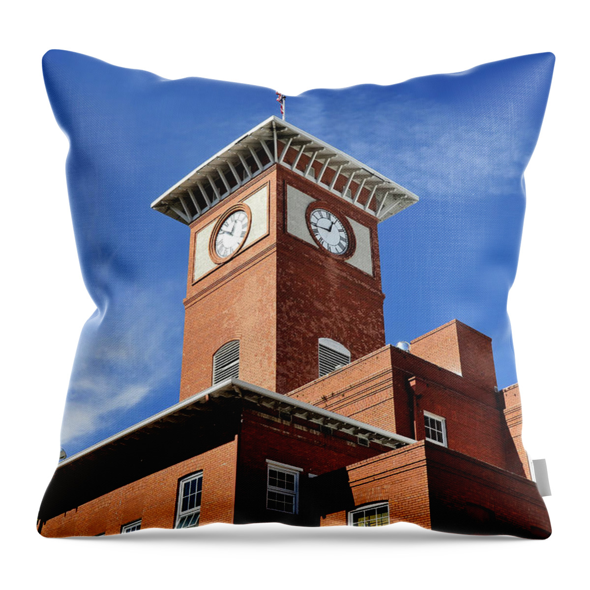 Fine Art Photography Throw Pillow featuring the photograph 1910 Cigar Factory by David Lee Thompson