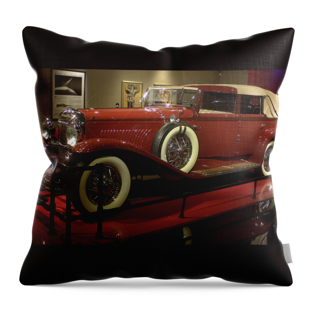 1930. Model J Throw Pillow featuring the photograph 1930 Duesenberg by Farol Tomson
