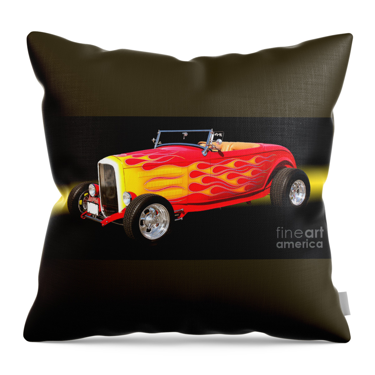 1932 Throw Pillow featuring the photograph 1932 Ford Hotrod by Jim Carrell