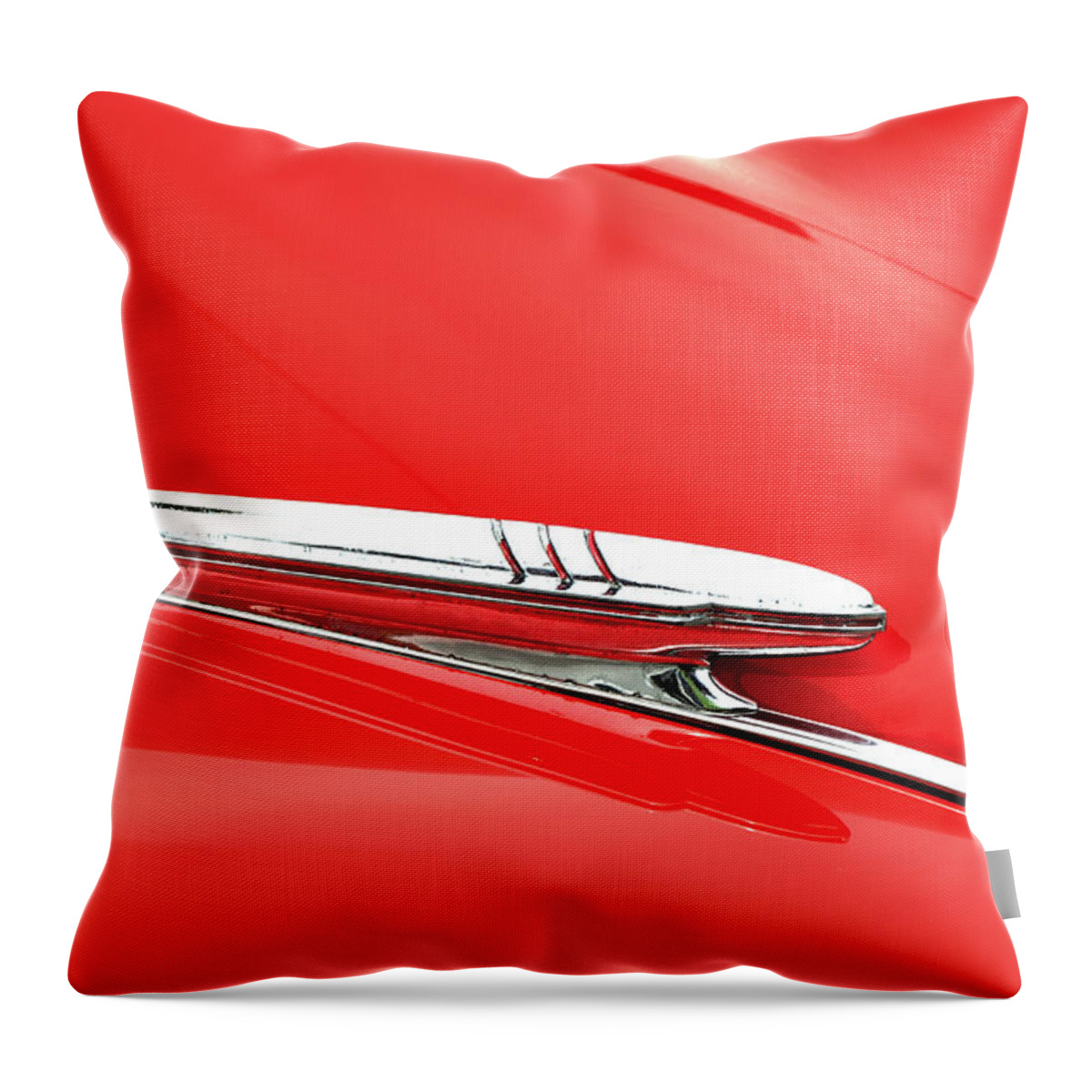 1938 Chevy Throw Pillow featuring the photograph 1938 Chevy Hood Ornament by Paul Mashburn