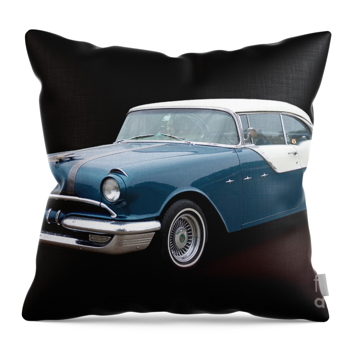 1955 Classic Pontiac Star Chief Throw Pillow featuring the photograph 1955 Classic Pontiac Star Chief by Betty LaRue