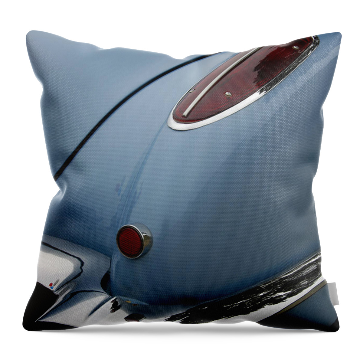 1958 Chevy Photographs Throw Pillow featuring the photograph 1958 Corvette by Greg Kopriva