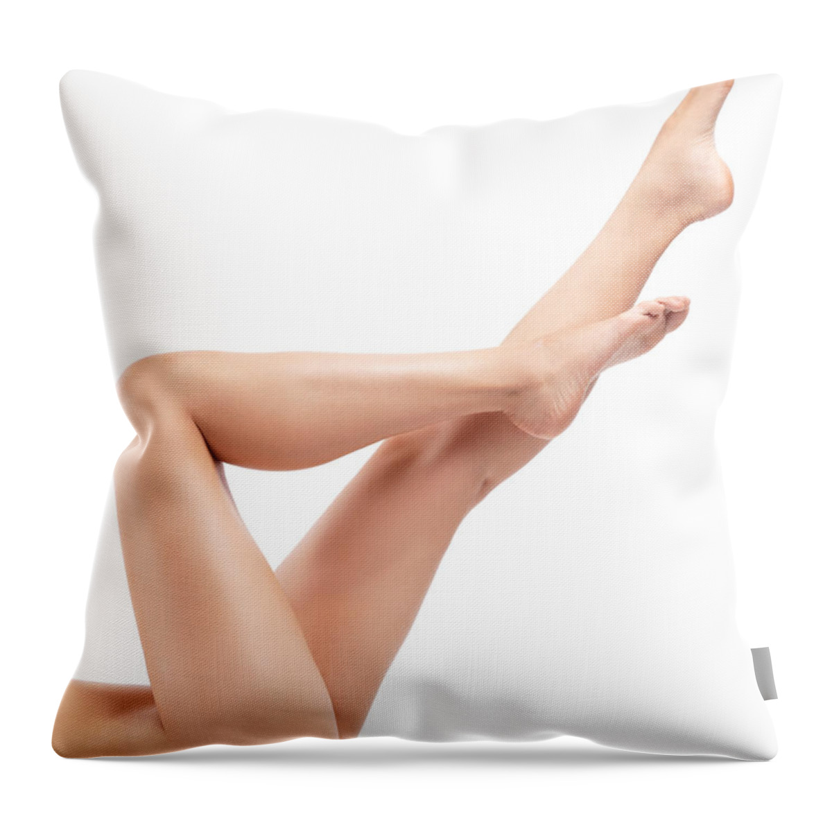 Bare Woman Legs #2 Throw Pillow
