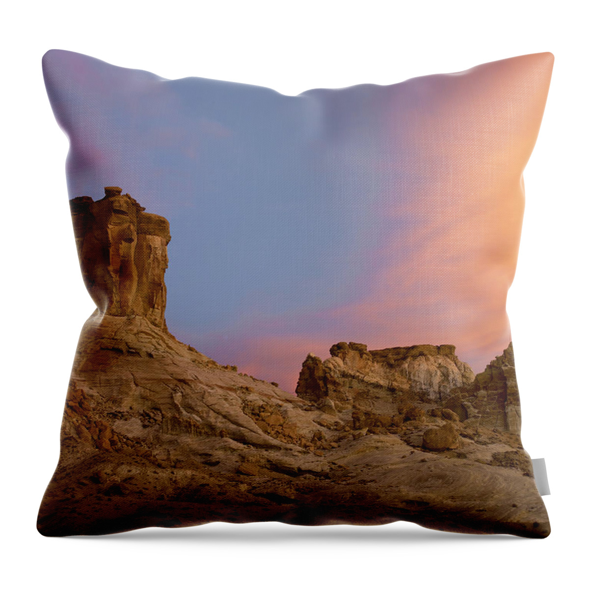 00175556 Throw Pillow featuring the photograph Sandstone Formations In Kaiparowits #2 by Tim Fitzharris