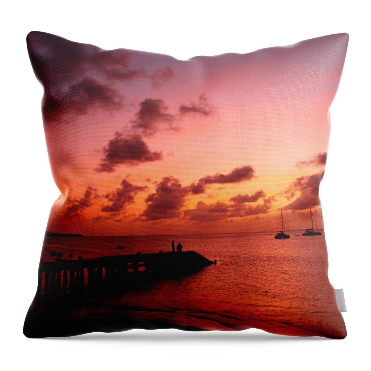 Sunset Throw Pillow featuring the photograph Sunset #2 by Catie Canetti