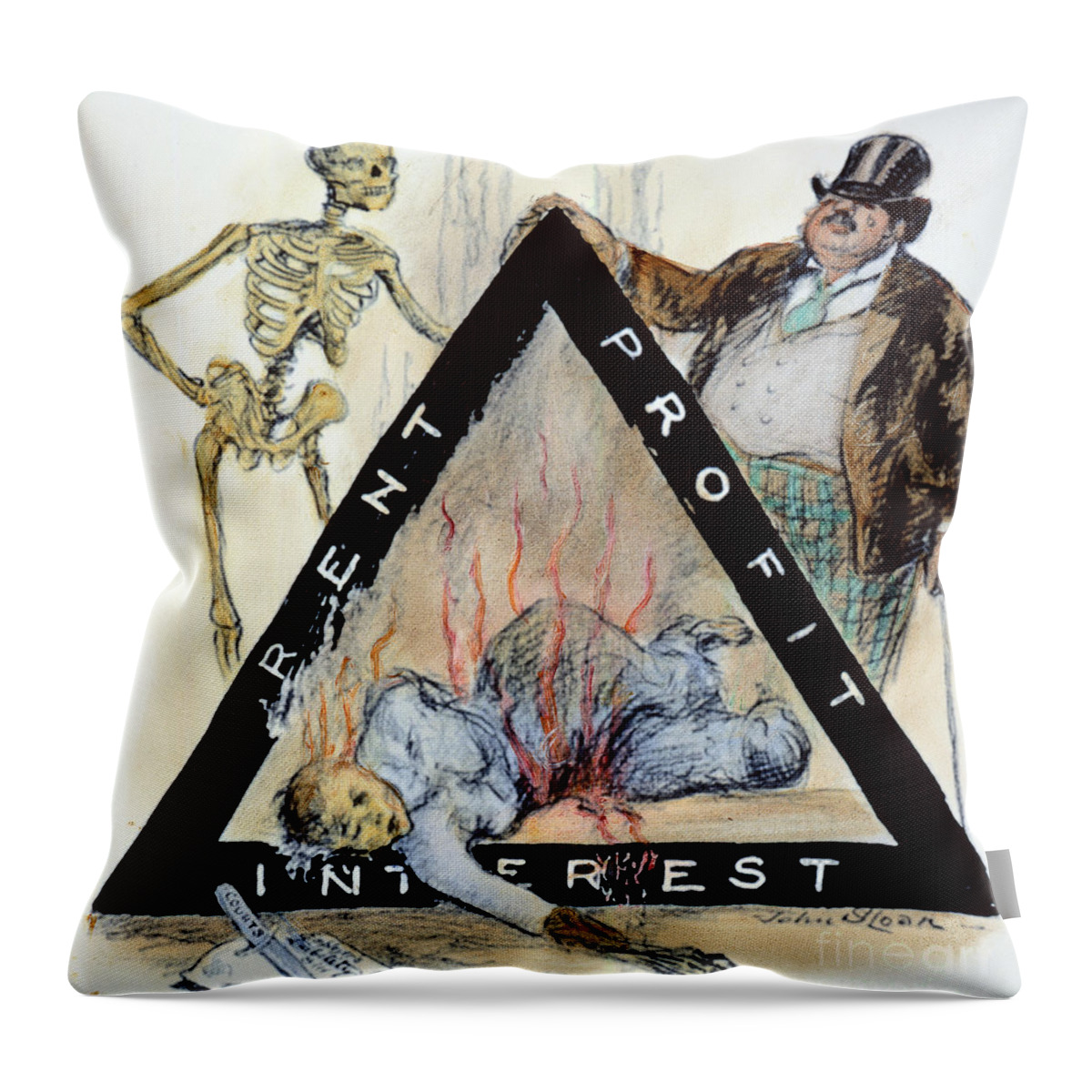1911 Throw Pillow featuring the photograph Triangle Factory Fire #2 by Granger