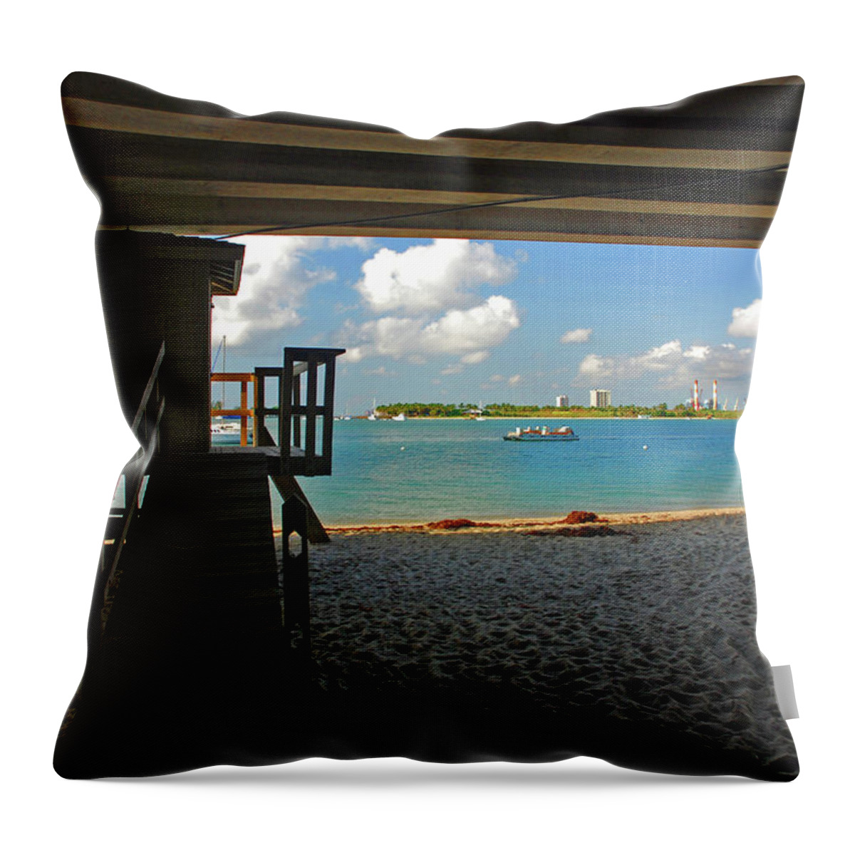 Phil Foster Park Throw Pillow featuring the photograph 25- Down Under by Joseph Keane