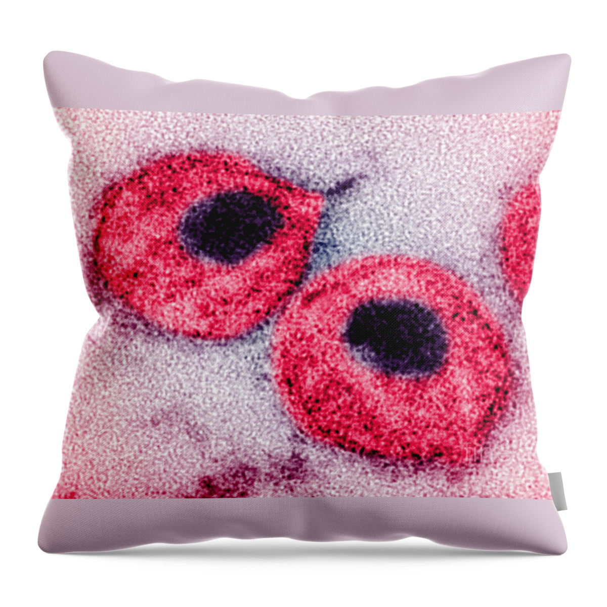 Aids Throw Pillow featuring the photograph Hiv #3 by Science Source