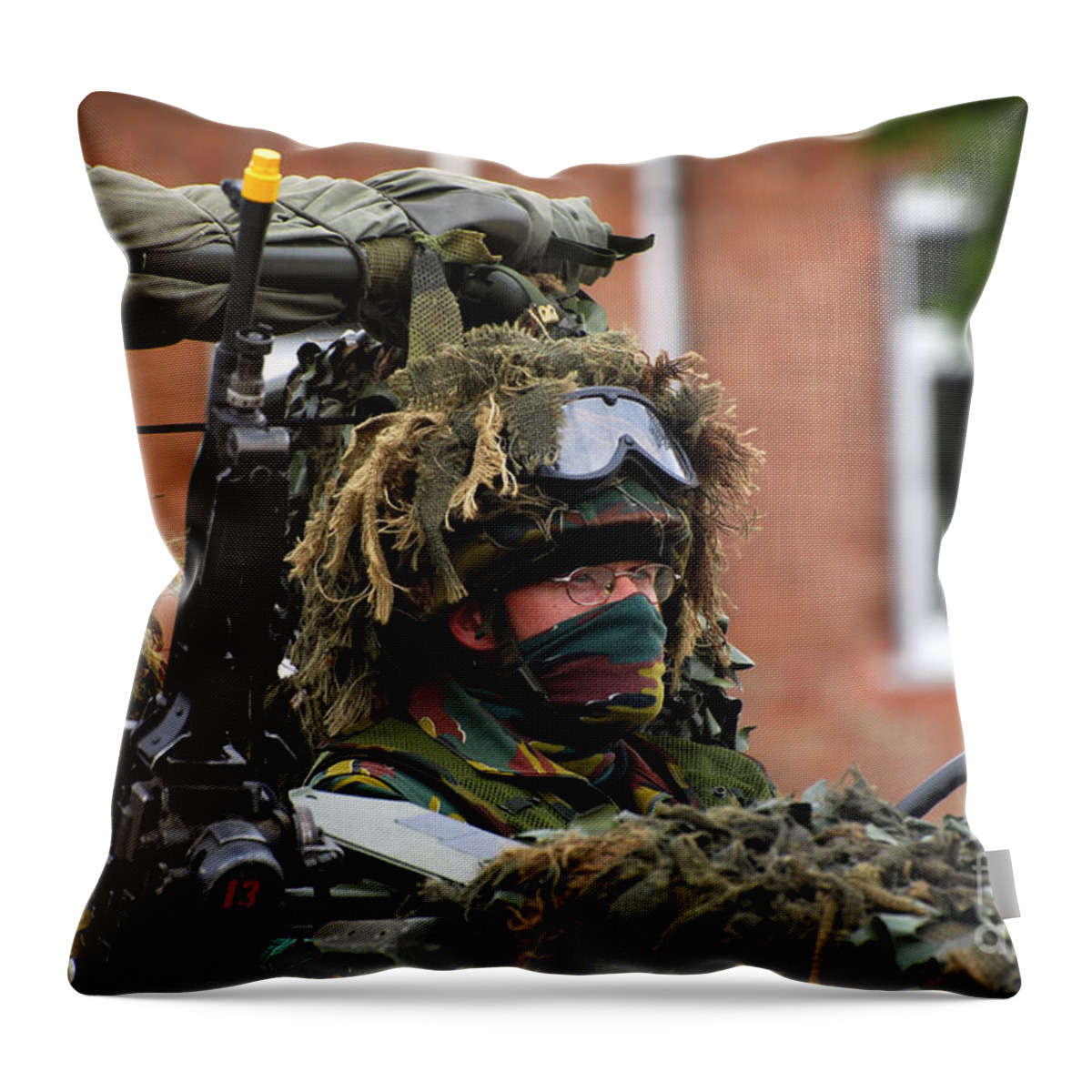 Armed Forces Throw Pillow featuring the photograph Members Of A Recce Or Scout Team #3 by Luc De Jaeger