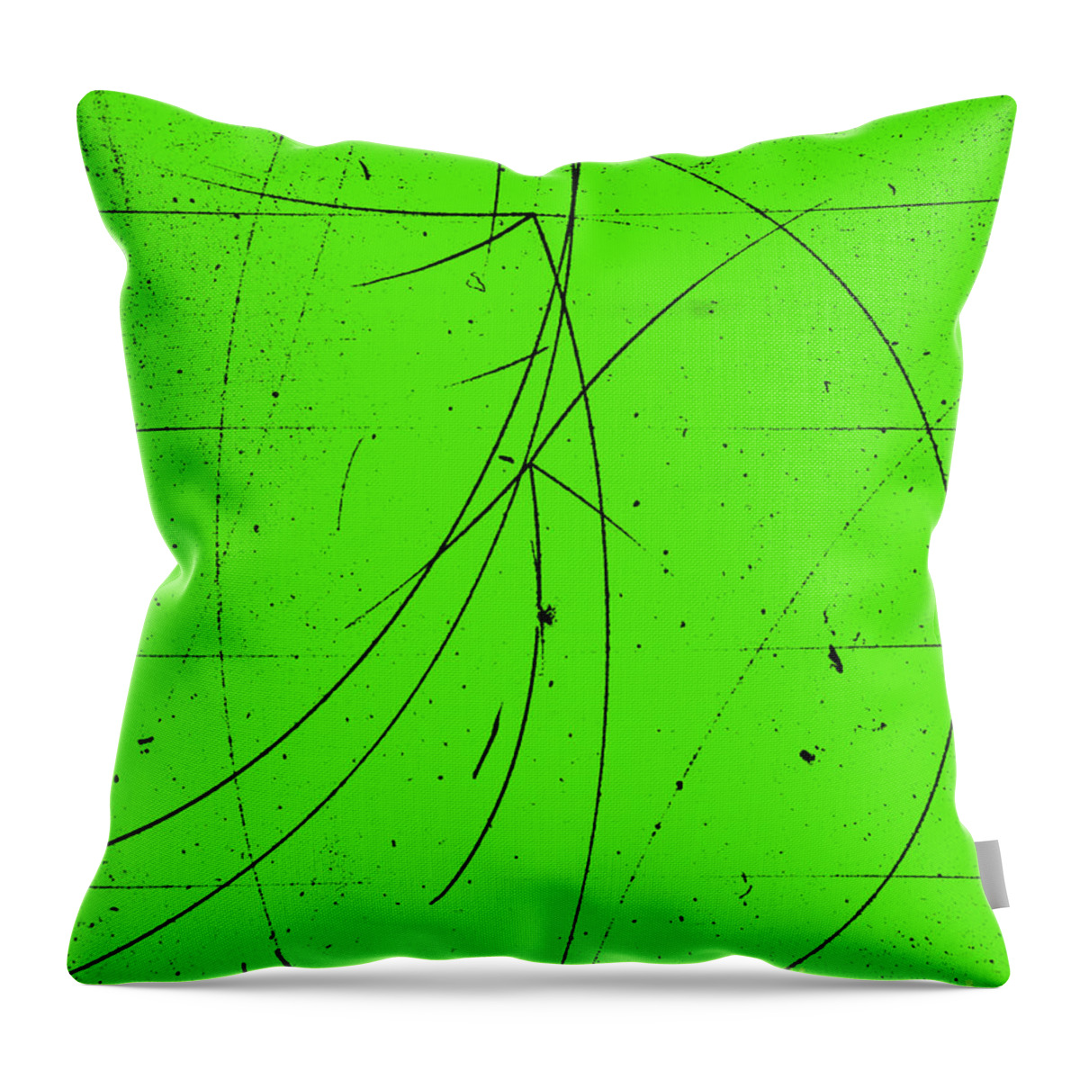 History Throw Pillow featuring the photograph Particle Tracks In Cloud Chamber #3 by Omikron