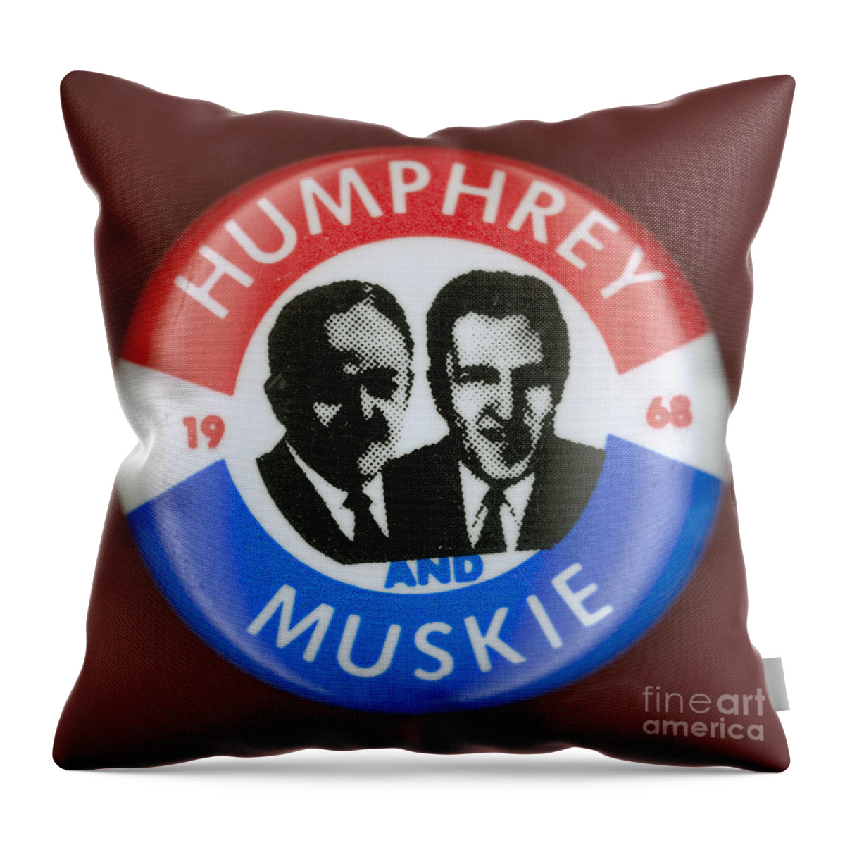 1968 Throw Pillow featuring the photograph Presidential Campaign, 1968 #3 by Granger