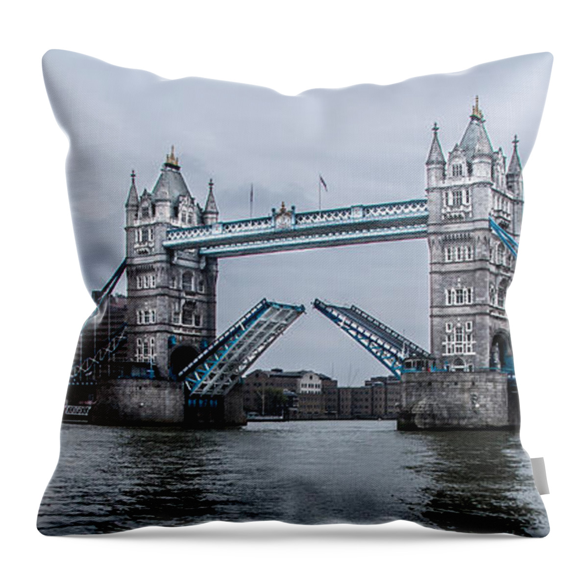 Tower Bridge Throw Pillow featuring the photograph Tower Bridge #3 by Dawn OConnor