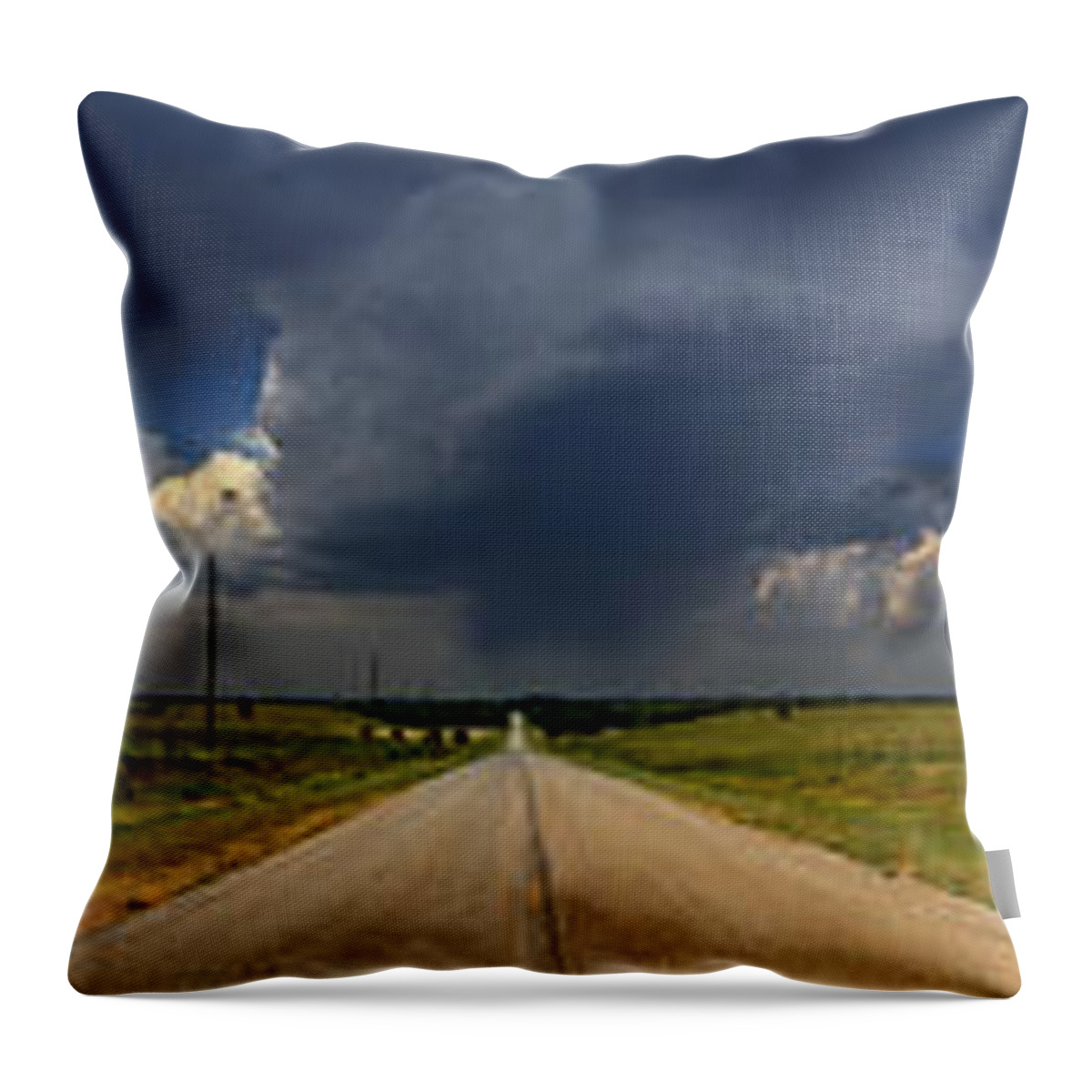 Thunderstorm Throw Pillow featuring the photograph 3x3 by Brian Duram