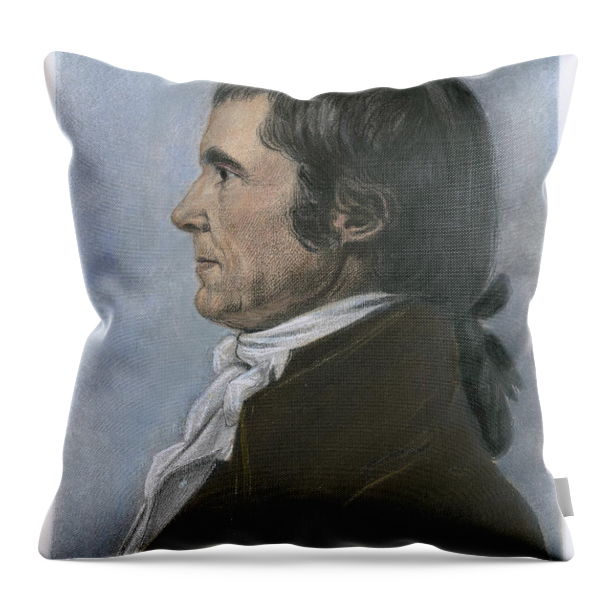 1808 Throw Pillow featuring the photograph John Marshall (1755-1835) #4 by Granger