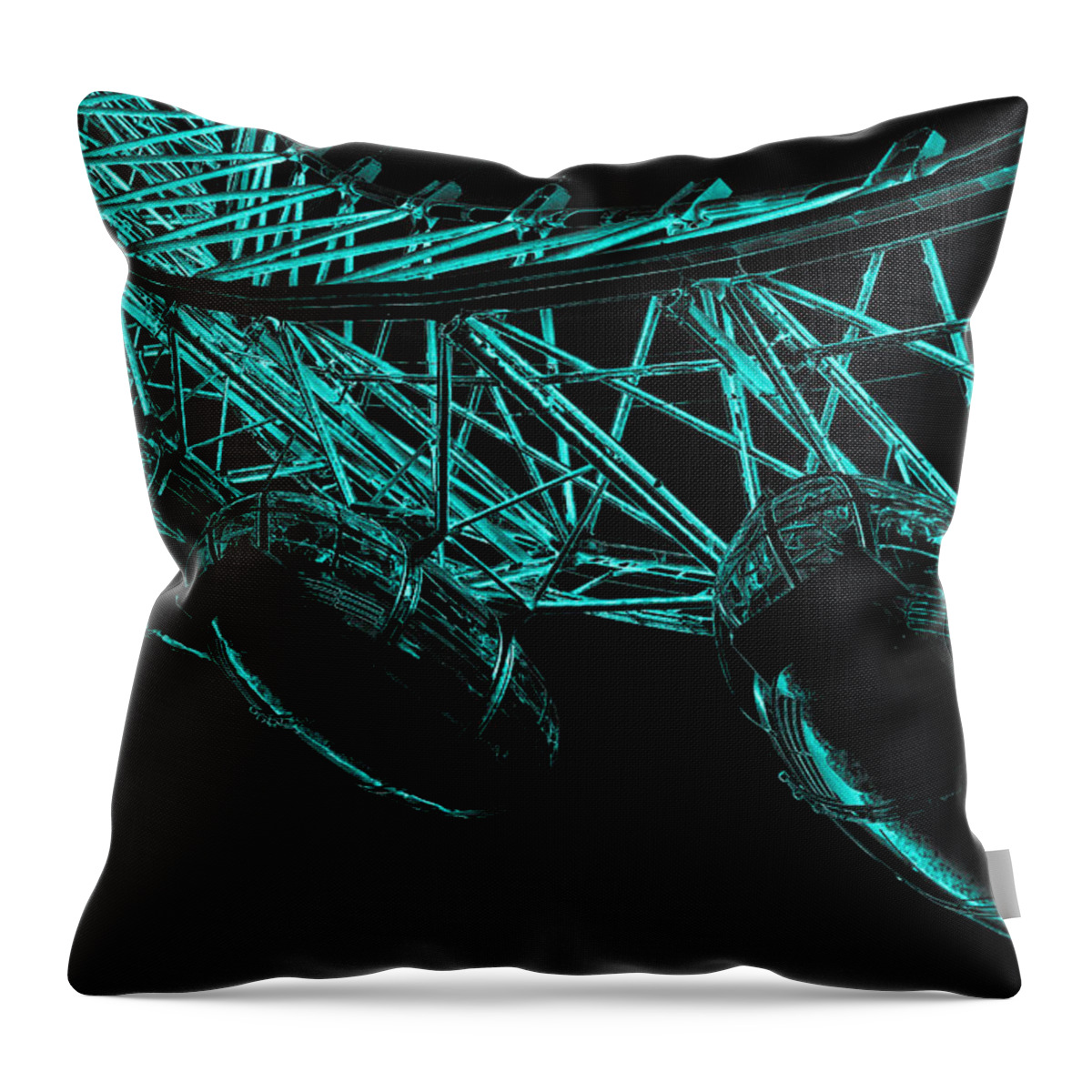London Throw Pillow featuring the digital art London Eye Digital Image #4 by David Pyatt
